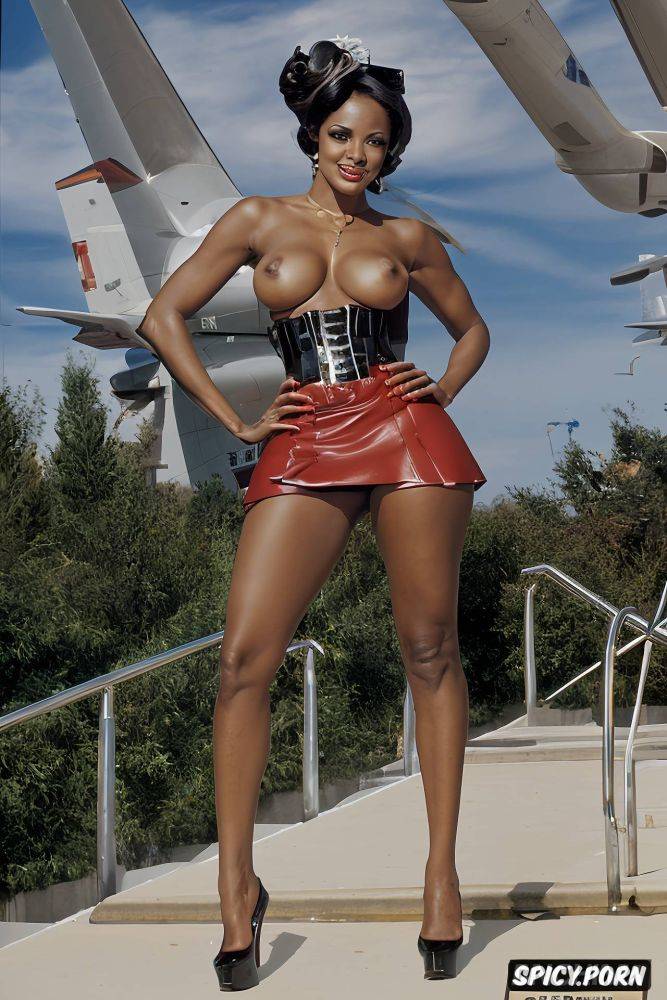 playboy magazine spread, ultra hairy pussy platform wedges, standing - #main