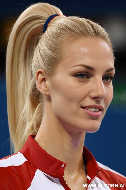olympic volleyball player russian blonde ponytail close-up - #main