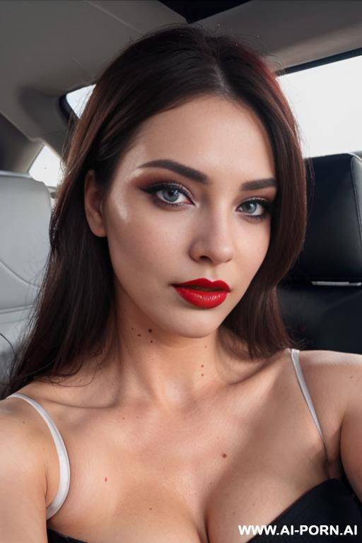take off the jacked and make eyes blue and lips more red - #main