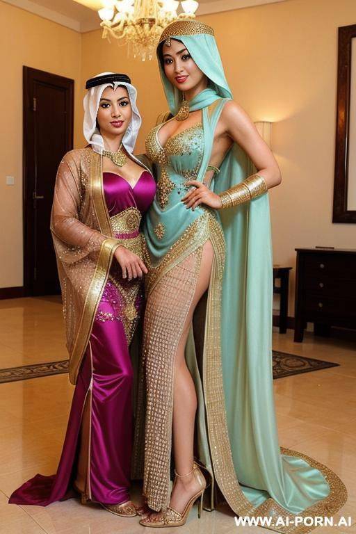 asian wife in dress give her feet to lick at an blonde woman woman with a very pour dress - #main