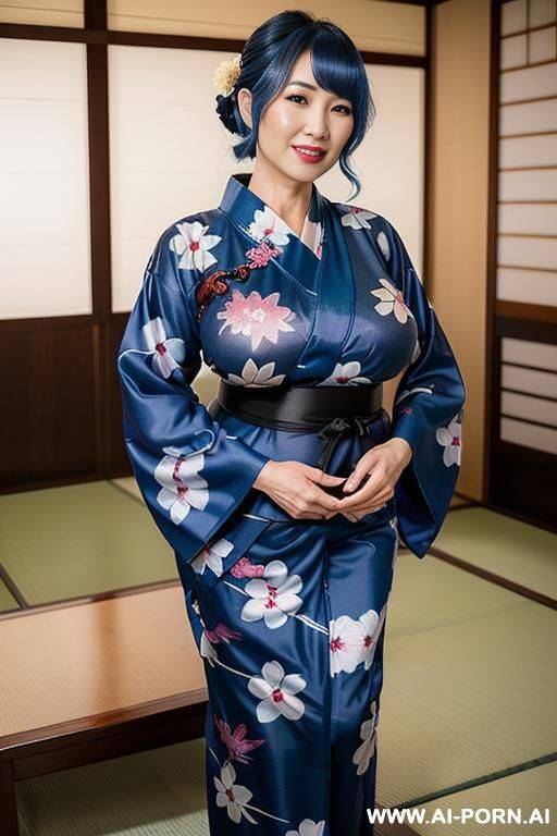 japanese-american facial features, milf, pretty body. huge tits, full frontal, standing in living room, - #main