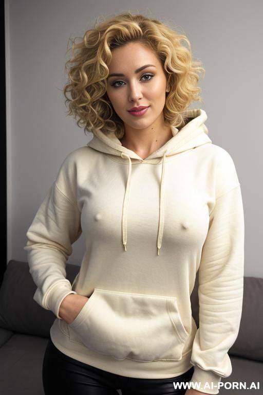 short hair, curly hair, blond hair, skin, waist - #main