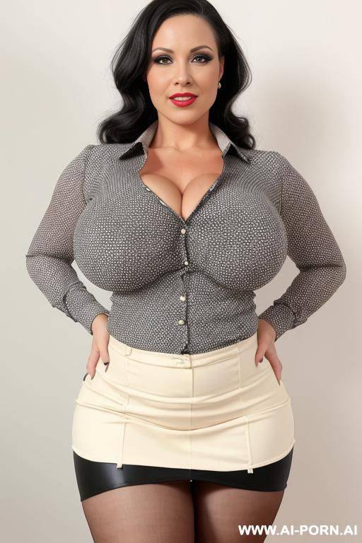 160s. 167. vintage, retro. sexologist. psychologist. 42 years old. american. busty, curvy, huge natural boobs. shirt and skirt. slutty. - #main