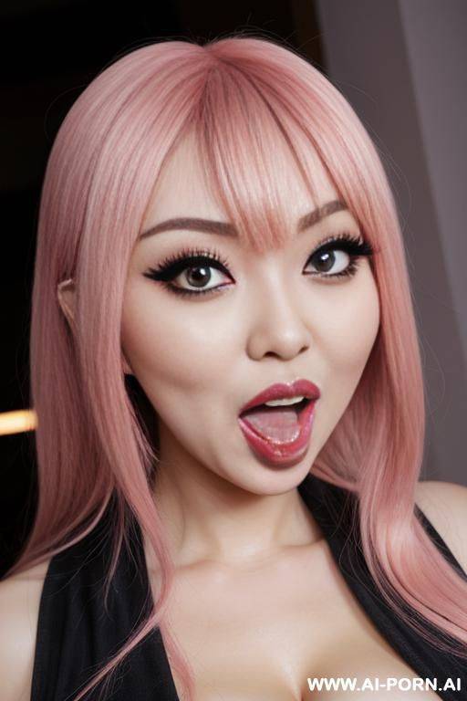 hentai like face, ahegao, big head, big eyes, big mouth, kawaii, anime like - #main