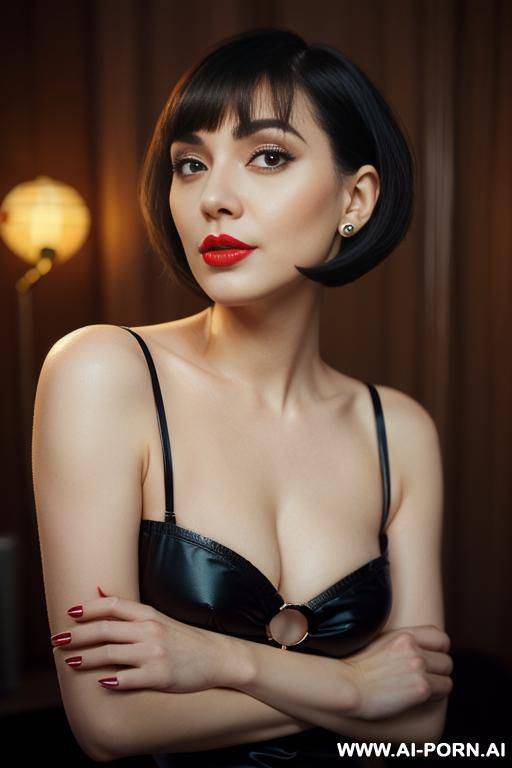 soft face, big boobs with boob gap, nose big eyes round full lips - #main