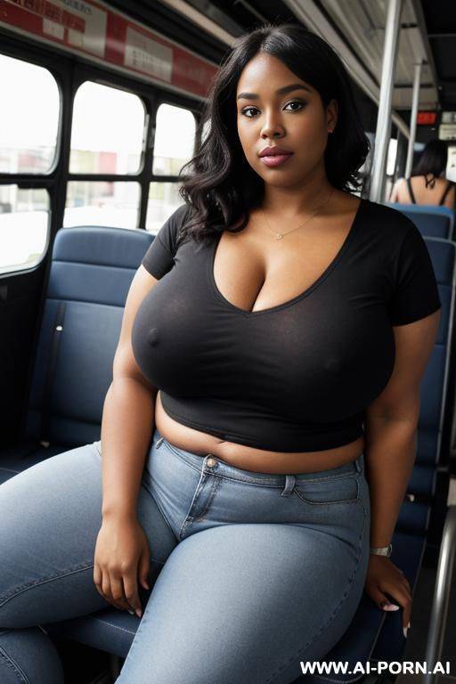 (((full body shot))), pink sneakers, blue jeans, looking front, topless - #main