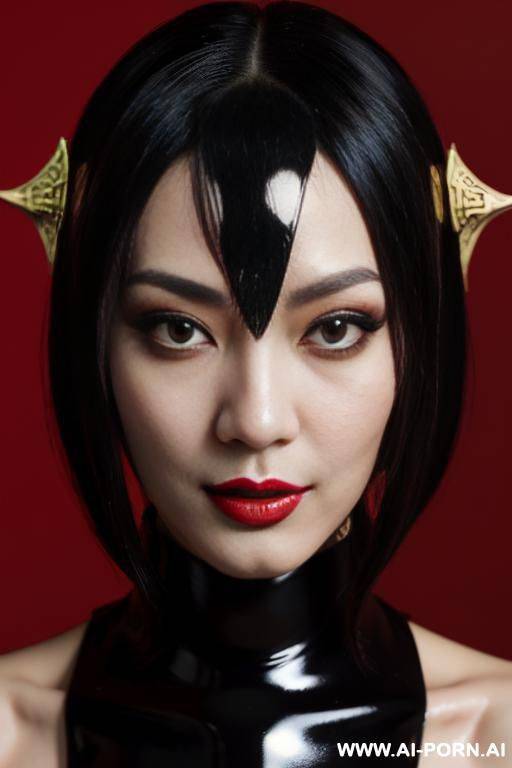 ((chinese cultist)), (submissive magic), (latex outfit, completely naked), (obedient), (pov), (eye contact), (ready for sex) - #main