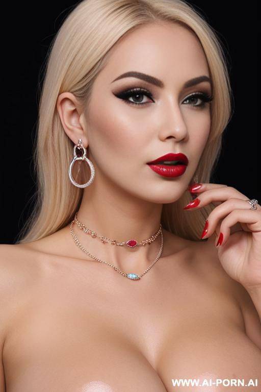bimbo make up necklaces choker hoop earrings rings piercings bracelets, plastic tits, plastic lips, cocks - #main