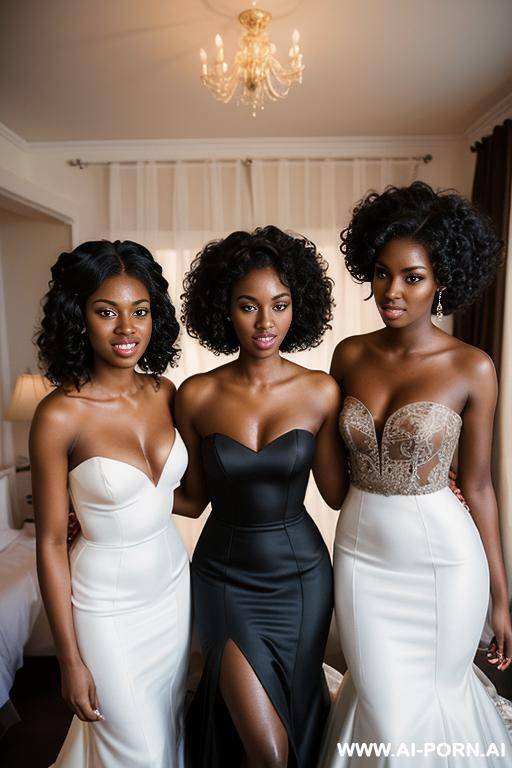 horny black woman in wedding dress and spreding her legs - #main