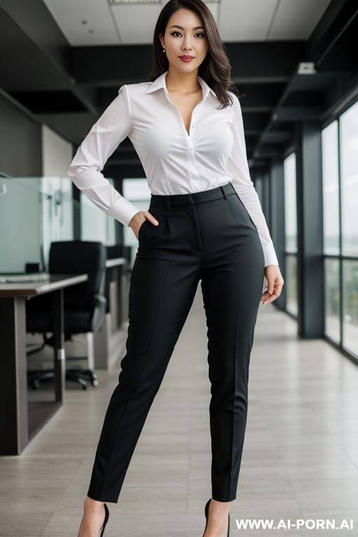 accountant outfit, frame head to thigh - #main