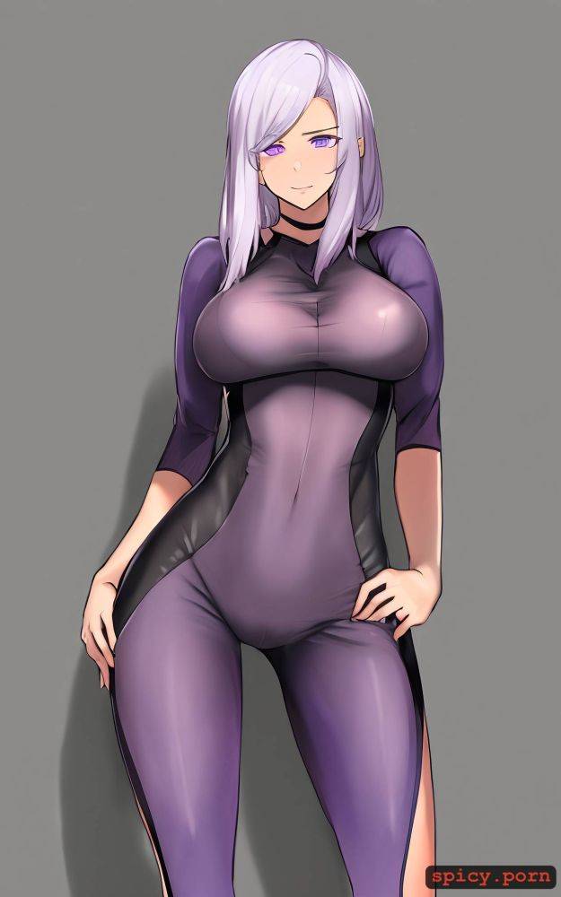 purple eyes, see through clothes, style charcoal v2, full body - #main
