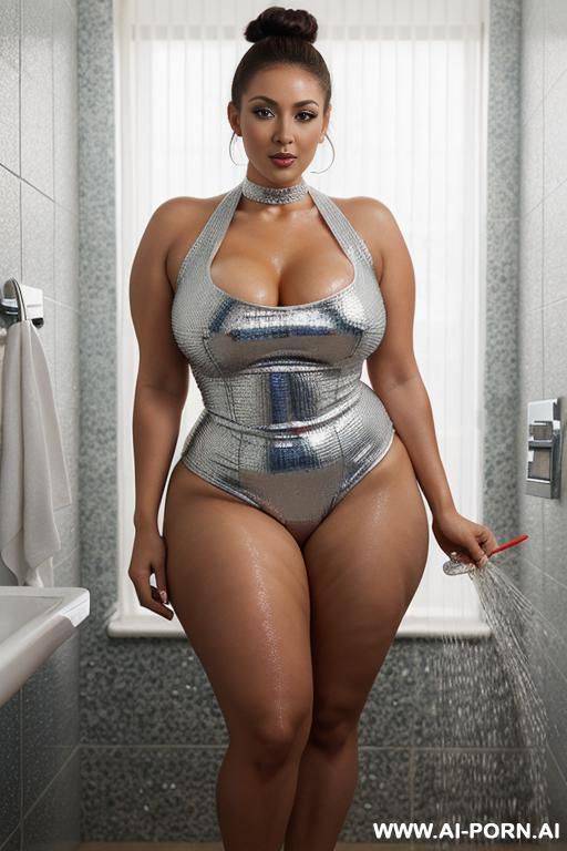 submissive stunningly beautiful busty long curly brunette woman, sparkling diamond choker, looking at me, handsome african man, anal sex position, big long thick cock, long shlong, cum dripping all her, porn view, so much cum - #main