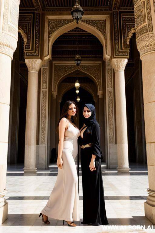 arab girl infront of palace - #main