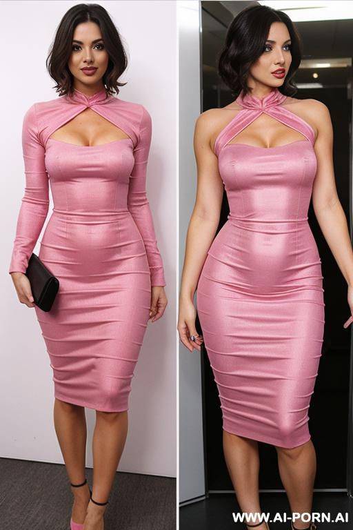 pink tube dress and matching shrug - #main