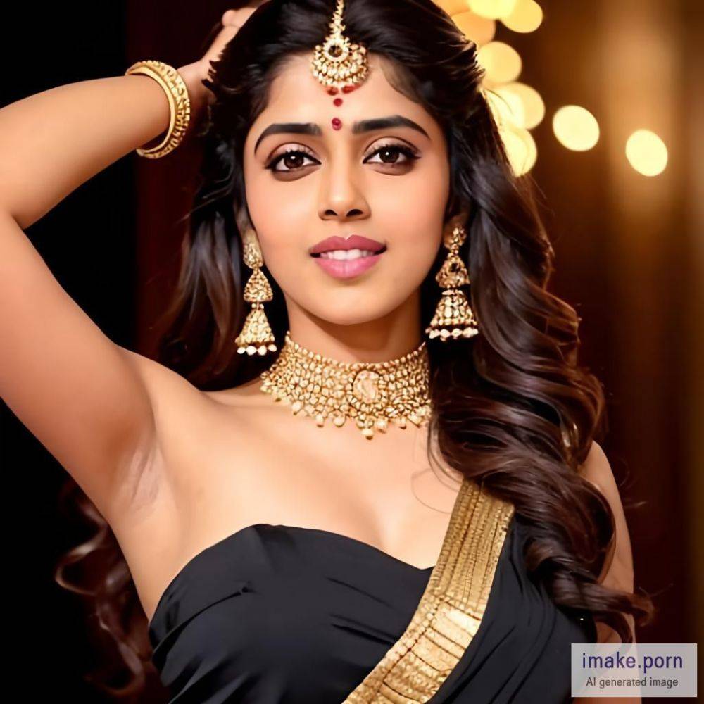 Genelia D Souza with DEVIL HORNS IN HEAD and gold jewels wearing... - #main