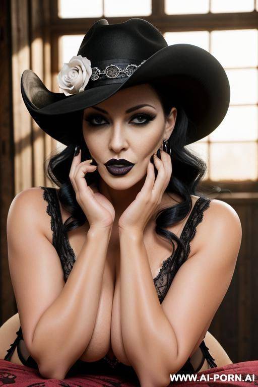 goth woman with big tits and curvy ass riding cowwoman - #main