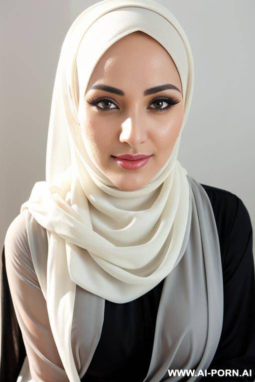 hijab woman on her knee cumshot on face - #main