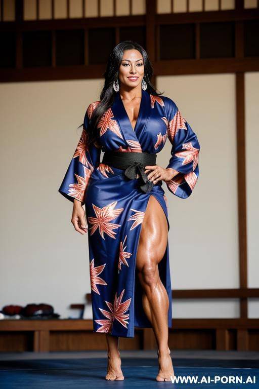 polynesian goddess with a lot of muscles, wedding ring, dark skin, naked, zero clothes, married - #main
