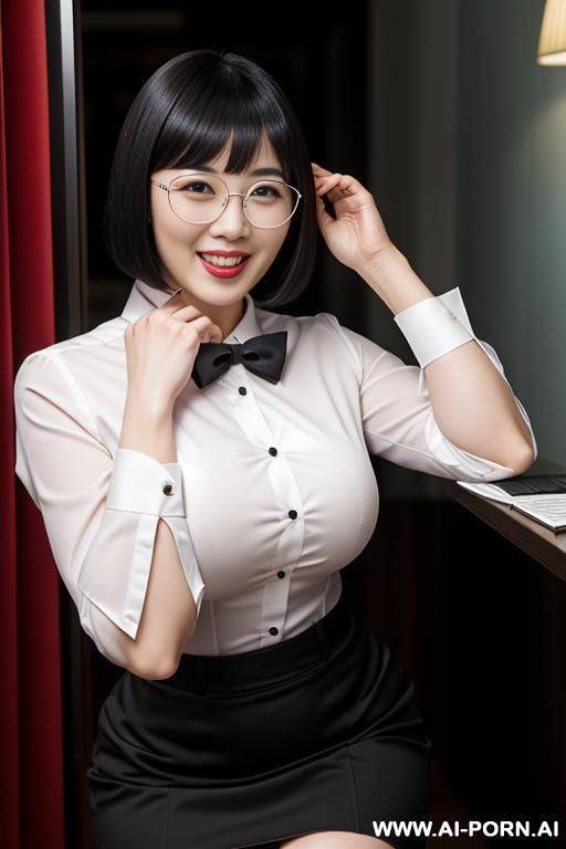 scottish skirt, black hair, glasses - #main