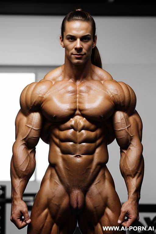 (skinniest extremely muscular bodybuilder), (extreme trained abs), massive biceps, (gigantic traps), gigantic delts, widest lats, largest lean muscles ever, nude, pumped muscles, biggest gigantic sinewy - #main