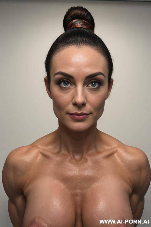 extremely muscular body, pecs, traps, biceps, triceps, lats, delts, broad shoulders, bright big eyes, high cheekbones, plastic surgery - #main