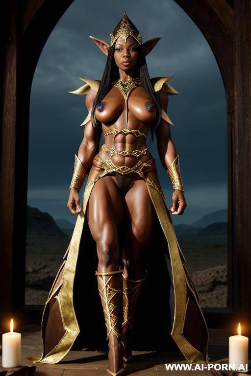 african goddess, extreme muscles, big bones, large frame, giant - #main
