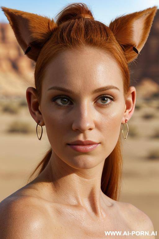 absolutely straight direct frontal closup face picture ((((the most prominent realistic extra protruding real ears)))) ((wide big fla-t human ears)) (her own real human ears are unusualy extra - #main