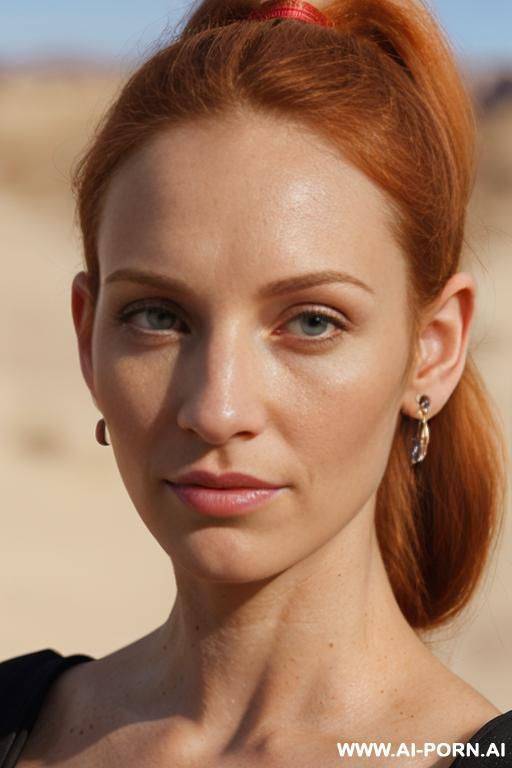 absolutely straight direct frontal closup face picture ((((the most prominent realistic extra protruding real human ears)))) ((wide big fla-t human ears)) (her own real human ears are unusualy extra - #main