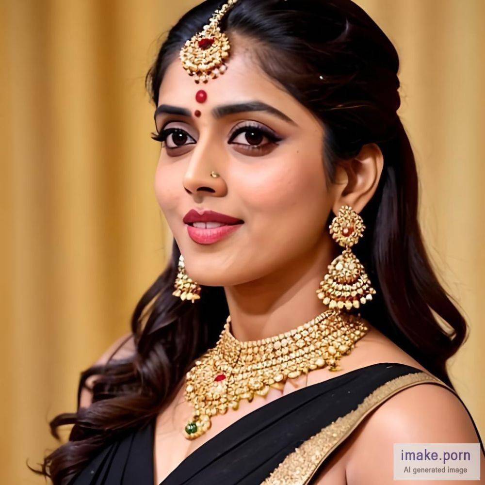 Genelia D Souza with DEVIL HORNS IN HEAD and gold jewels wearing... - #main