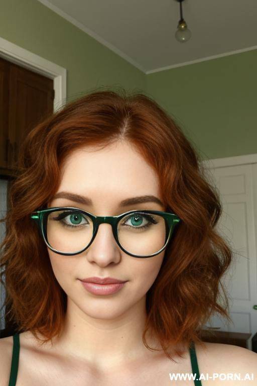 (thick rimmed glasses) (green eyes) - #main