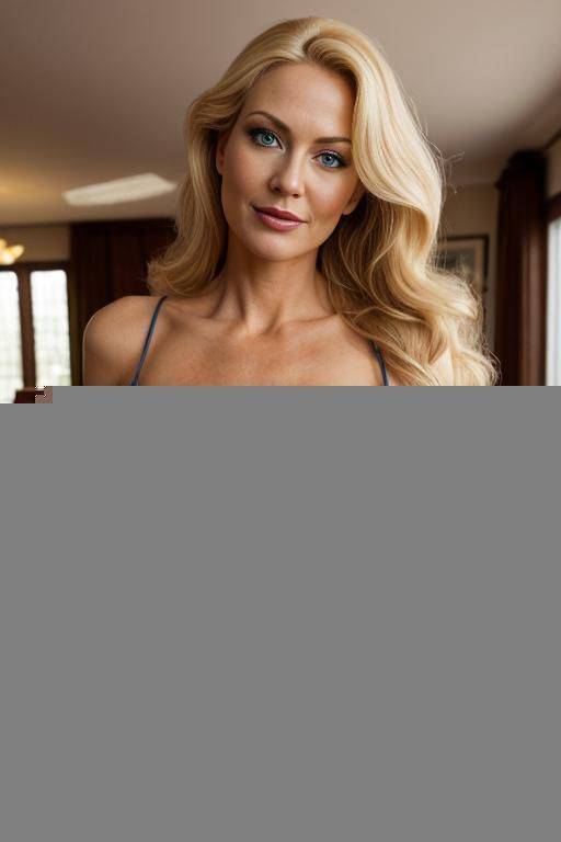 sexbot milf, gigantic round tits, tall bimbo blonde, standing in dining room, (keep body), (keep face), - #main