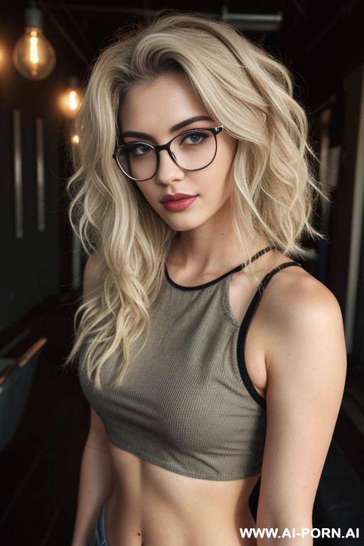 (thick rimmed glasses) (crop top) (grunge) - #main