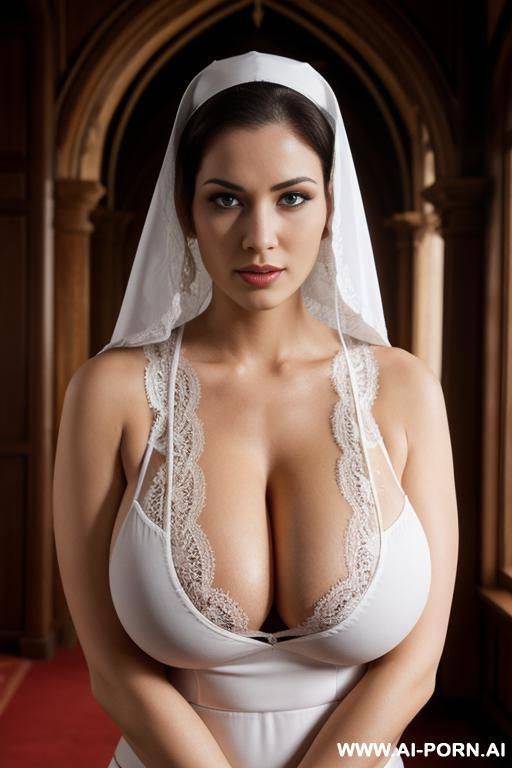 porn nun, huge boobs, praying, perfect body, lace - #main