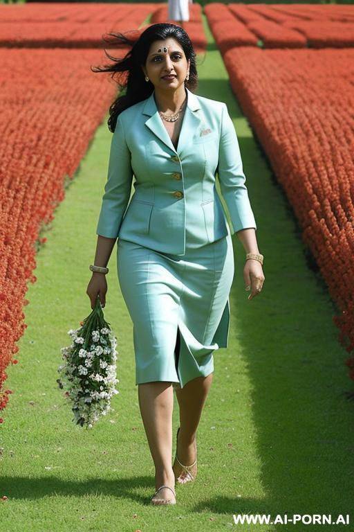 smriti irani, walking in a flower field, naked - #main