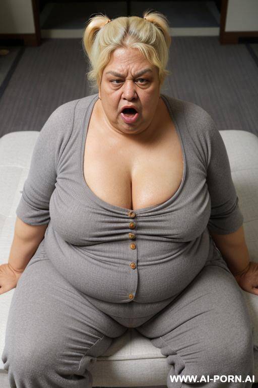 old granny, totally naked, giant boobs, giant breasts, huge ass, thick thighs, hairy pussy ((big hairy pussy)) giant hair ((giant pubes)) - #main