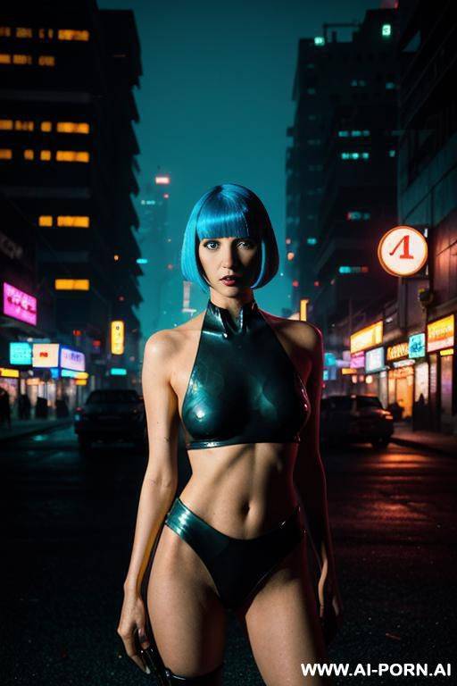 cyberpunk, neon city, blade runner, street at night. - #main