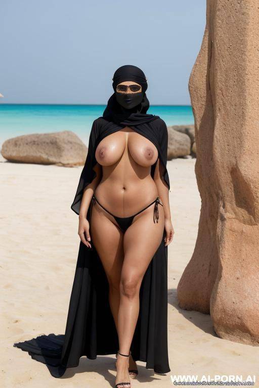 niqab wife bikini in public - #main