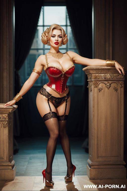 ((beautiful sexy goddess)) (((realistic look, super realistic))) (((behind view))) triangular face, pointed chin, pouty lips, big lips, (traditional outfit), (voluminous flowing hair), (huge sparking eyes), - #main
