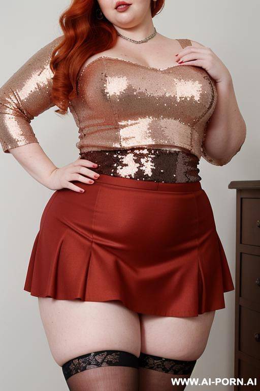half-length photo, ((half body photo shot close up)). as a set in the laundry area, a (((obese wide hips))) fat chubby fat thick and bbw redhead british, ((she is organizing the clothes)). - #main