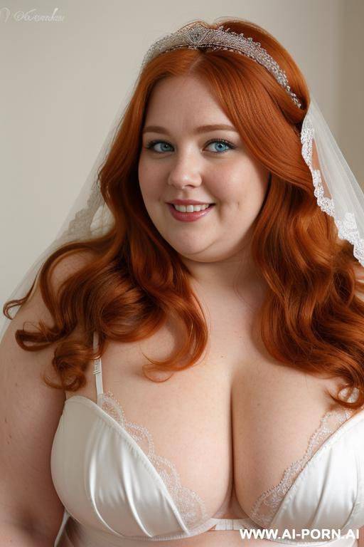 half-length photo, ((half body photo shot close up)). as a set in the laundry area, a ((very obese)) fat chubby fat thick and bbw redhead british, ((she is getting ready to dress slowly)). - #main