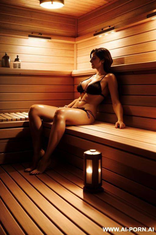 hunk man in the sauna - #main