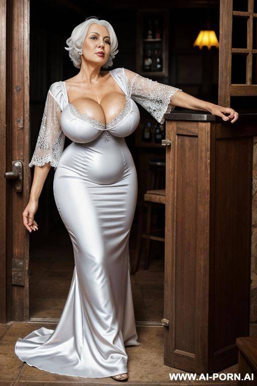 granny silver hair night gown big tits - #main
