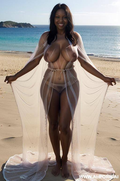 (((totally naked))), (((show pussy))), (((massive boobs))), (((see-through very transparent robe on naked body))) - #main