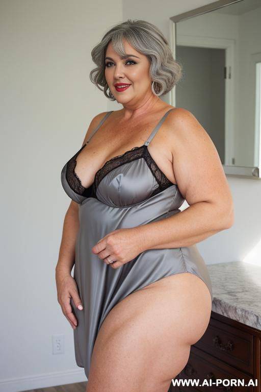 old gilf bbw sexy short summer dress. - #main