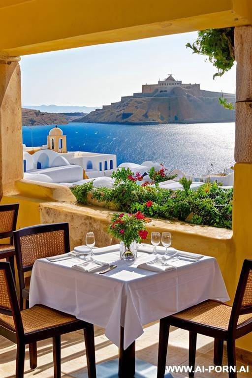 in a restaurant, in greece - #main