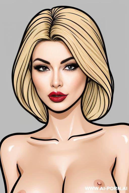 ibáñez style cartoon, topless - #main