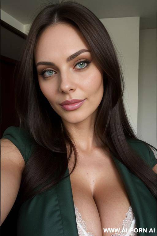 hot busty woman brunette squizing tits woman, - #main