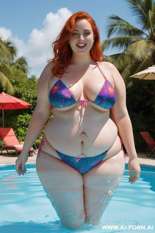 half body photo shot close up, a pool party on a sunny, splashing in the water. colorful inflatable floats, tropical drinks with umbrellas, music playing from speakers, and string lights hanging - #main