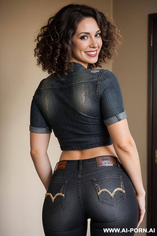 black jeans from behind low rise back dimple - #main