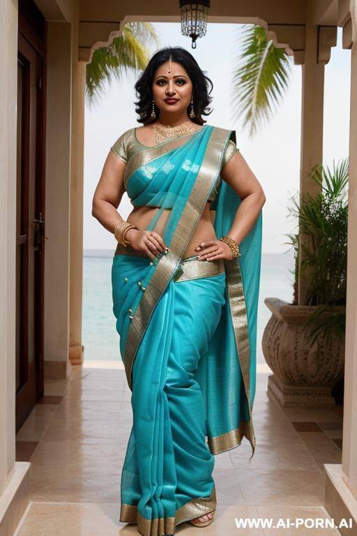 saree, doctor, glass, chubby, middle aged woman, short, breasts - #main